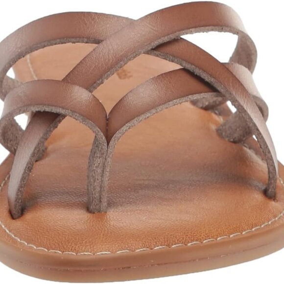 Women's Flat Sandals Faux Leather Size 8.5 Memory FoamNonSlip Summer Footwear - Picture 6 of 7